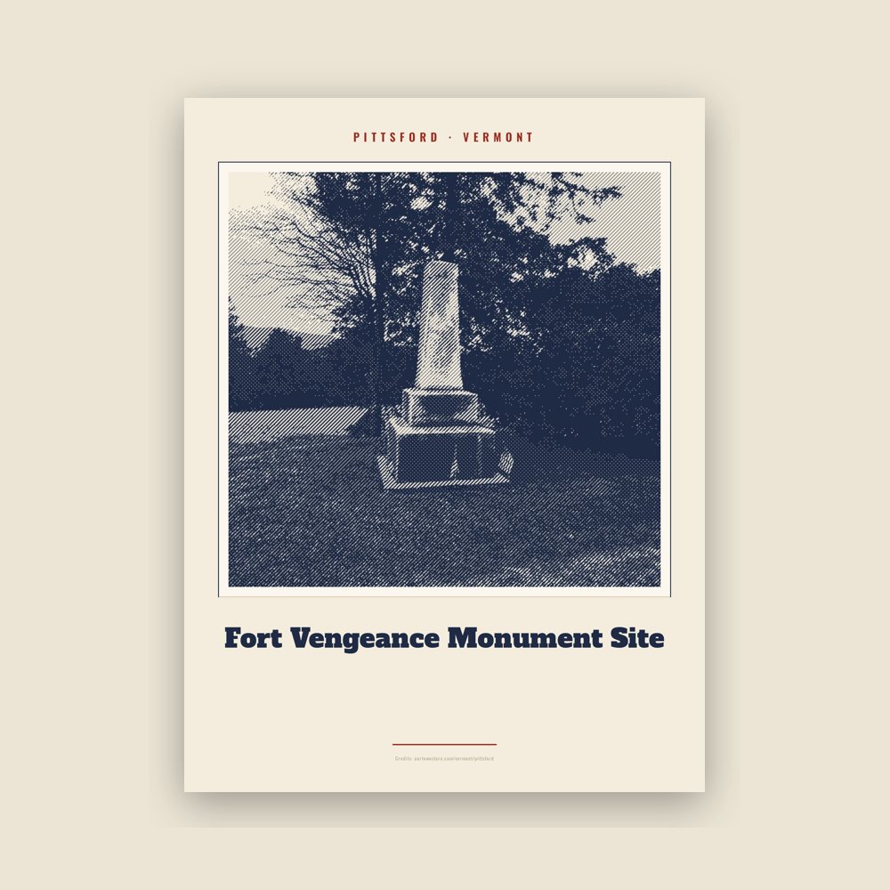 Pittsford Fort Vengeance Monument Site Landmark Print