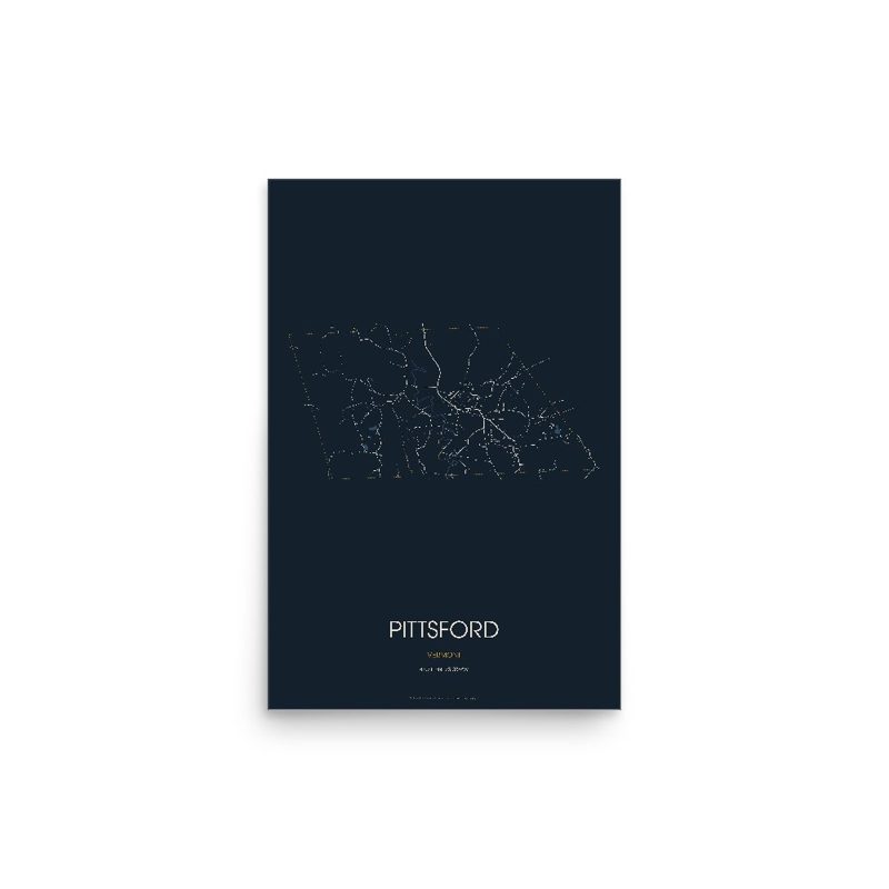 Pittsford Street Map Poster · Midnight