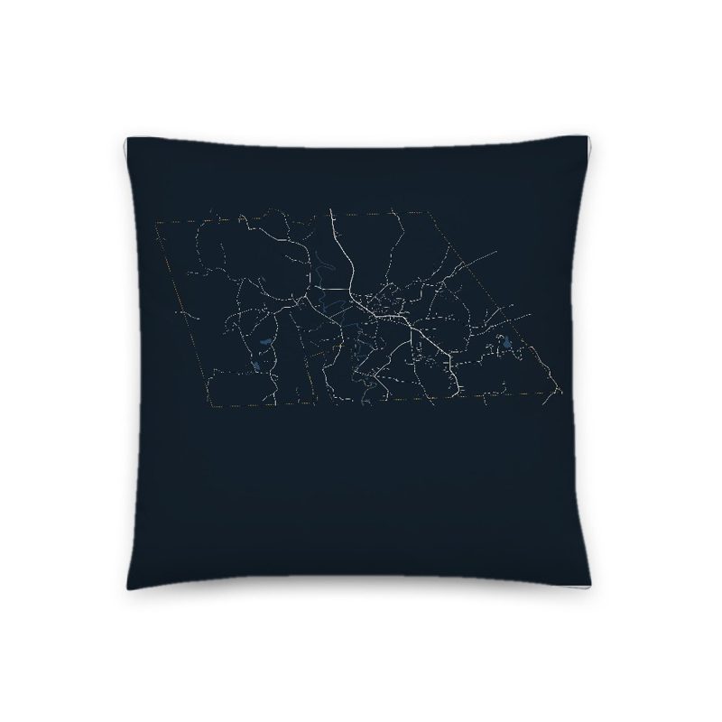 Pittsford Map Throw Pillow