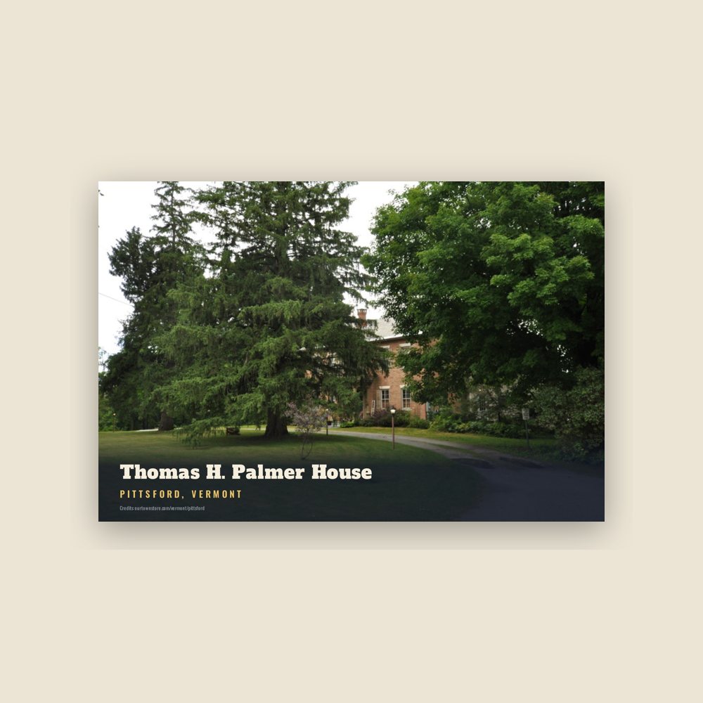 Pittsford Thomas H. Palmer House Postcard