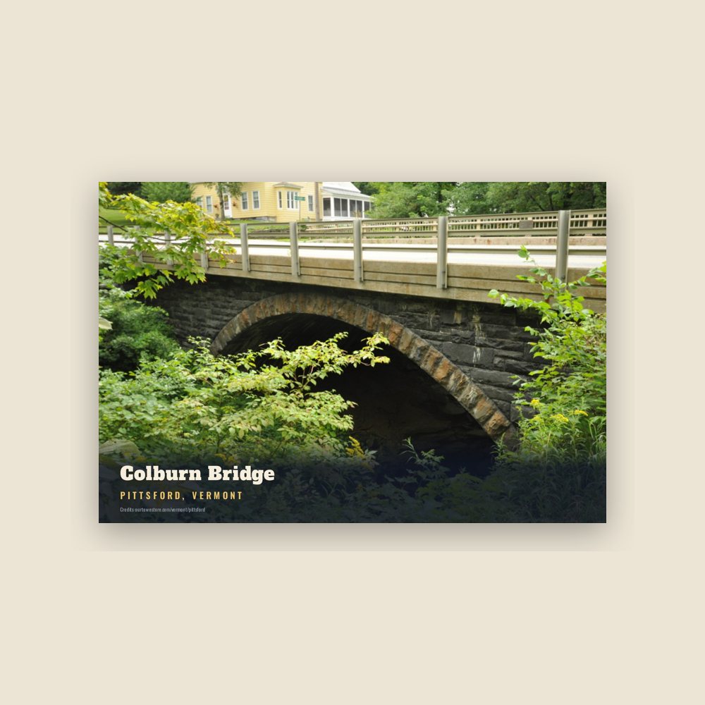 Pittsford Colburn Bridge Postcard