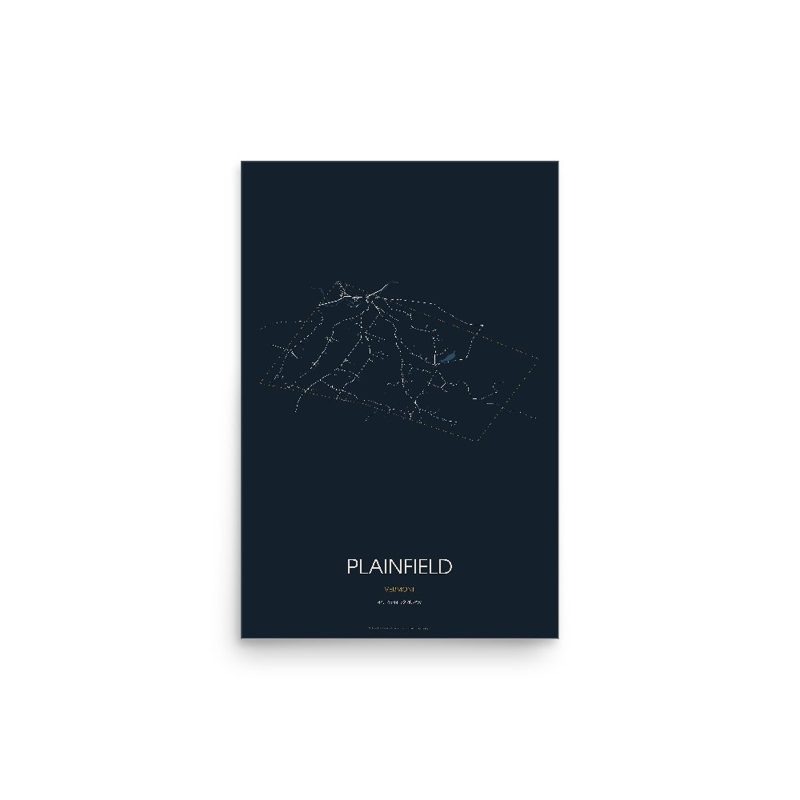 Plainfield Street Map Poster · Midnight