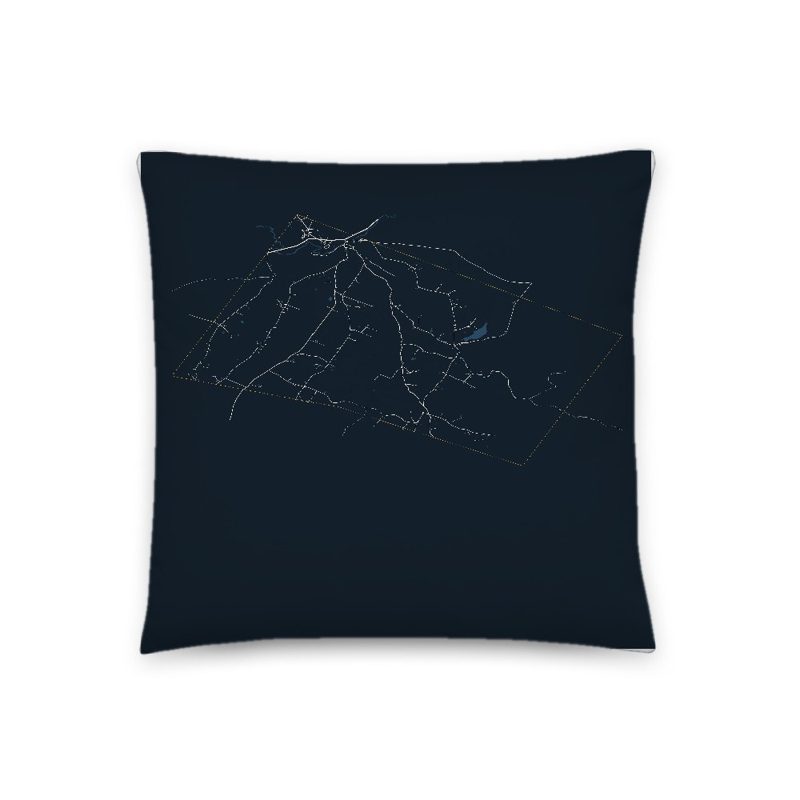 Plainfield Map Throw Pillow