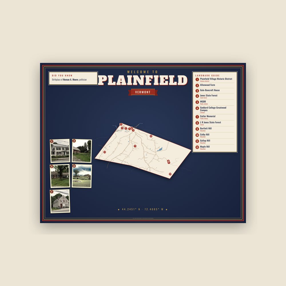 Plainfield Map Placemat