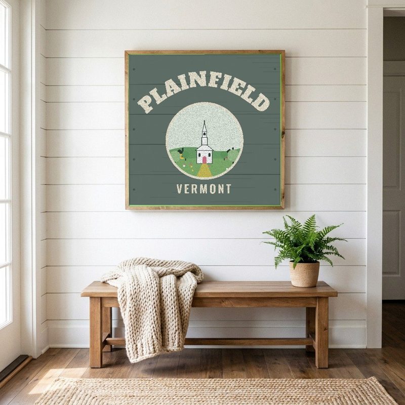 Plainfield Hometown Wood Sign