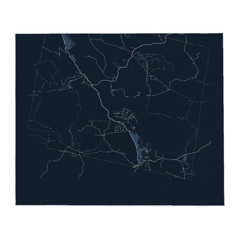 Plymouth Street Map Throw Blanket