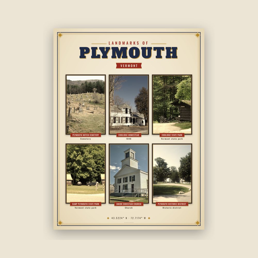 Plymouth Landmarks Photo Poster