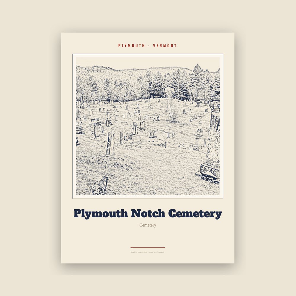 Plymouth Plymouth Notch Cemetery Landmark Print