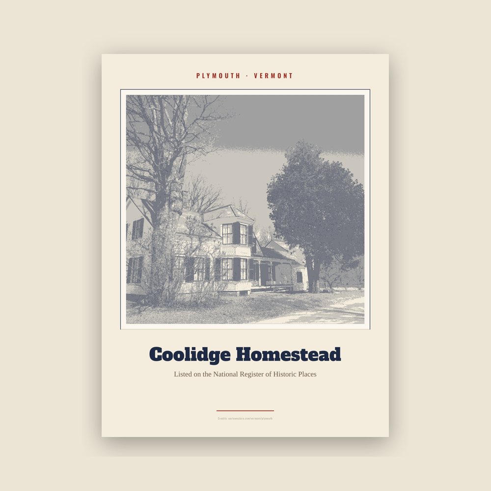 Plymouth Coolidge Homestead Landmark Print