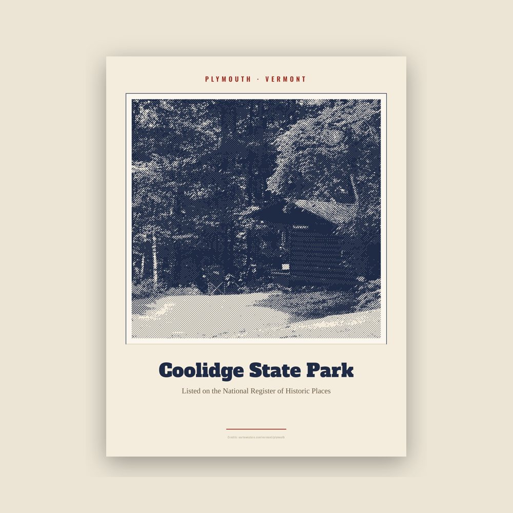 Plymouth Coolidge State Park Landmark Print