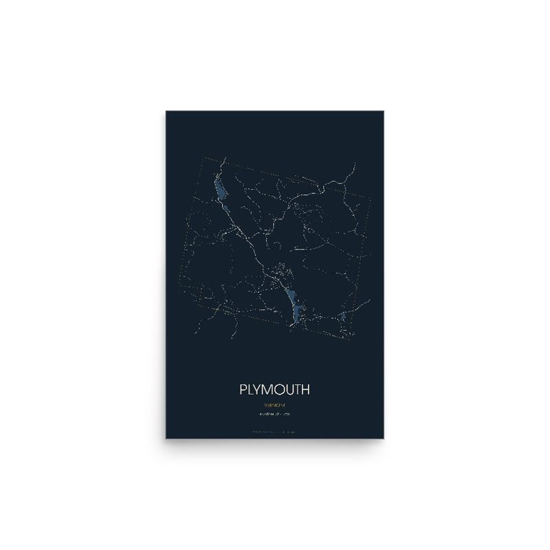 Plymouth Street Map Poster · Midnight