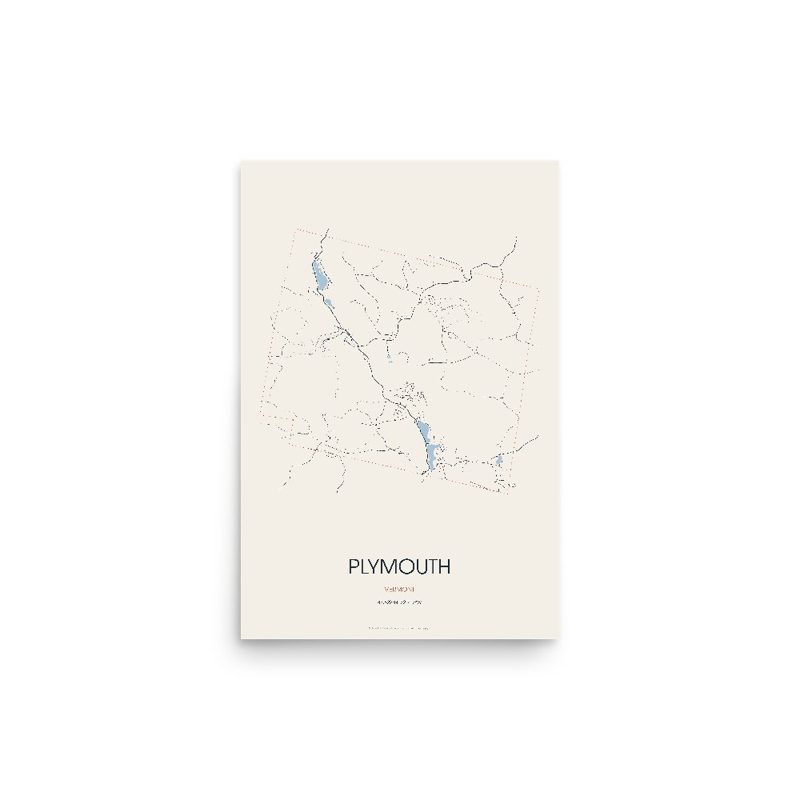 Plymouth Street Map Poster · Linen