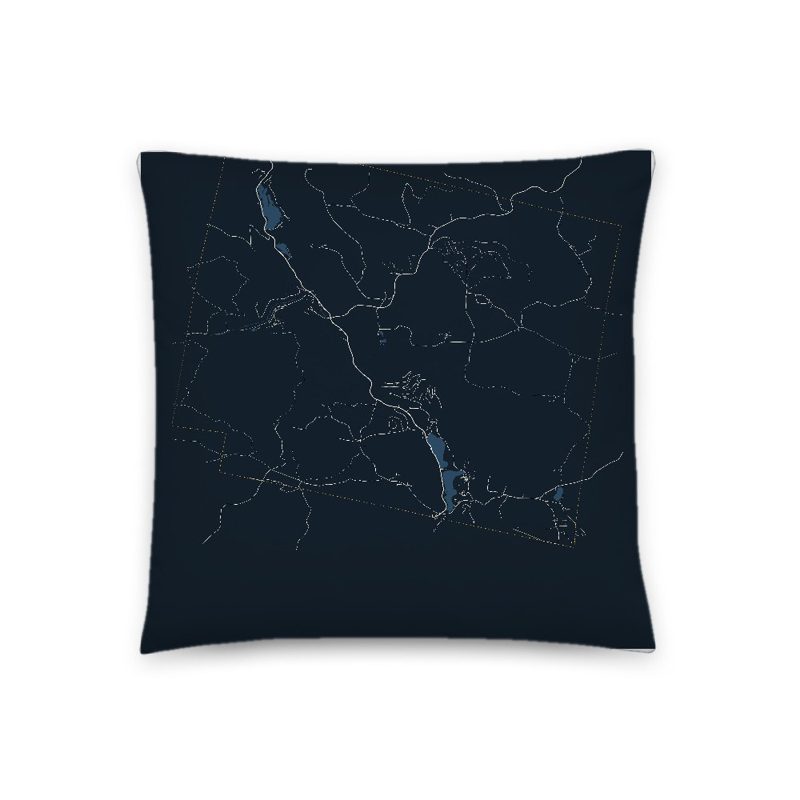 Plymouth Map Throw Pillow