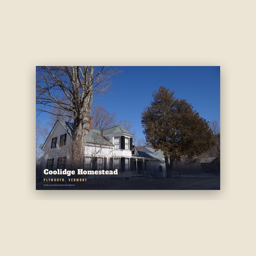 Plymouth Coolidge Homestead Postcard