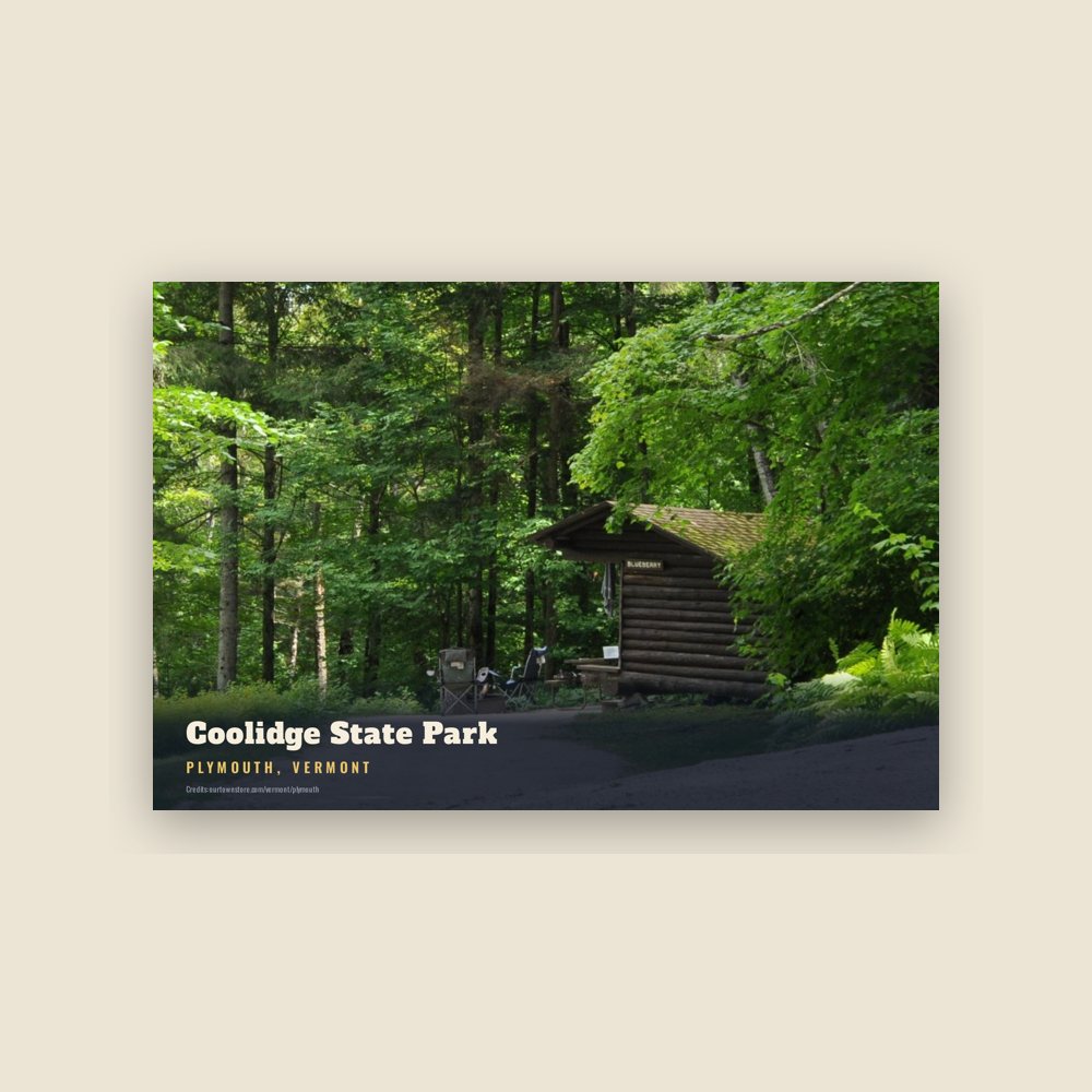 Plymouth Coolidge State Park Postcard