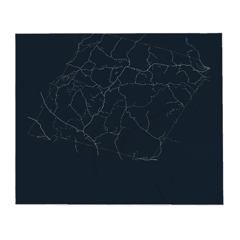 Pomfret Street Map Throw Blanket