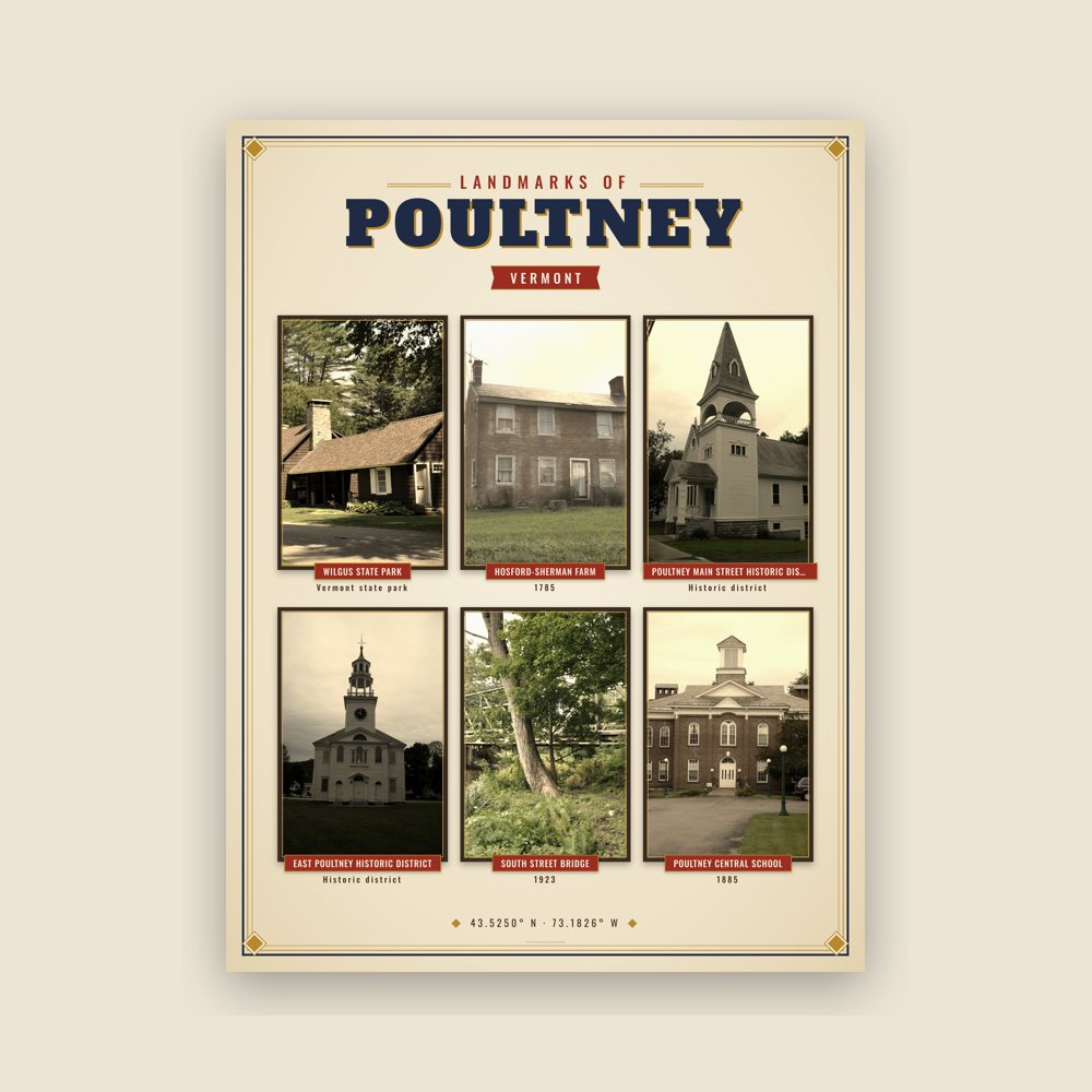 Poultney Landmarks Photo Poster