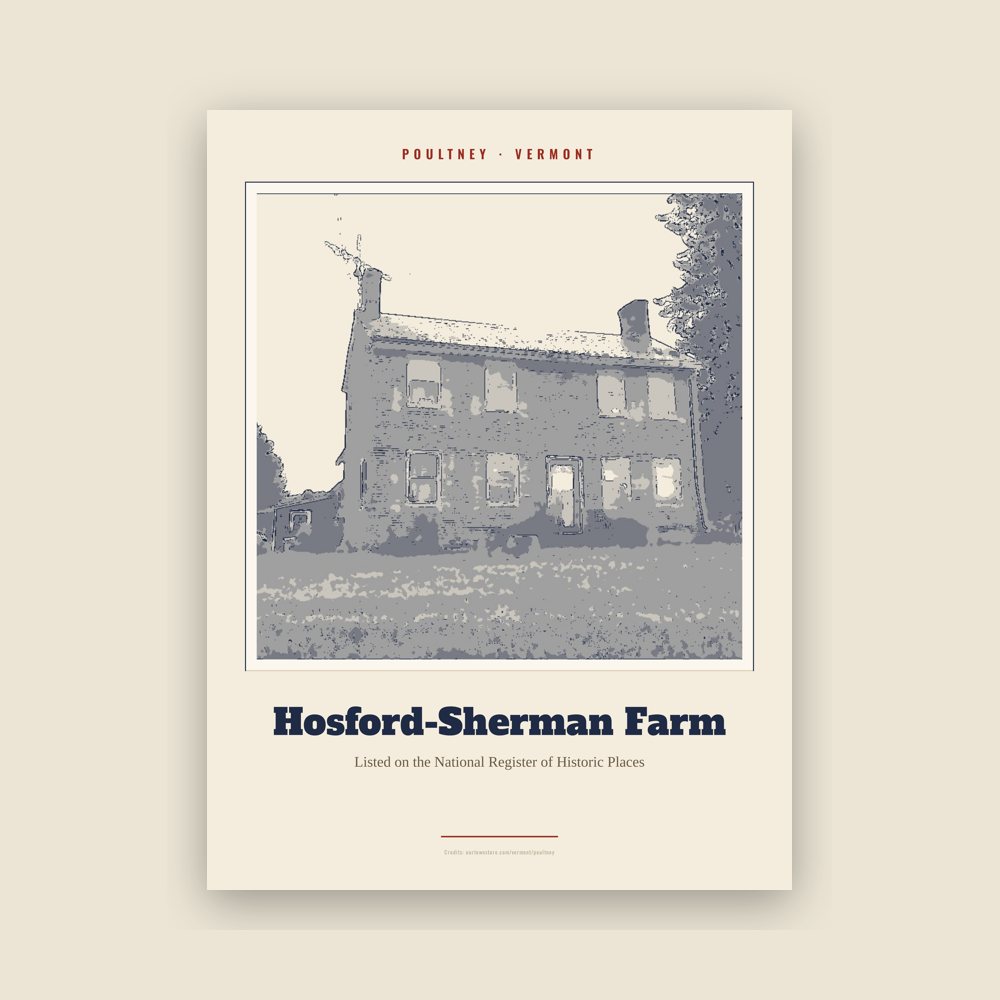 Poultney Hosford-Sherman Farm Landmark Print