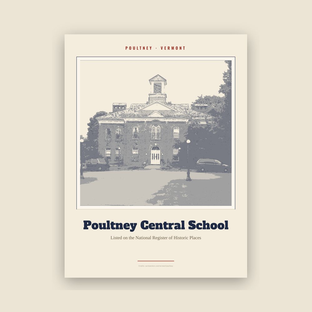 Poultney Poultney Central School Landmark Print