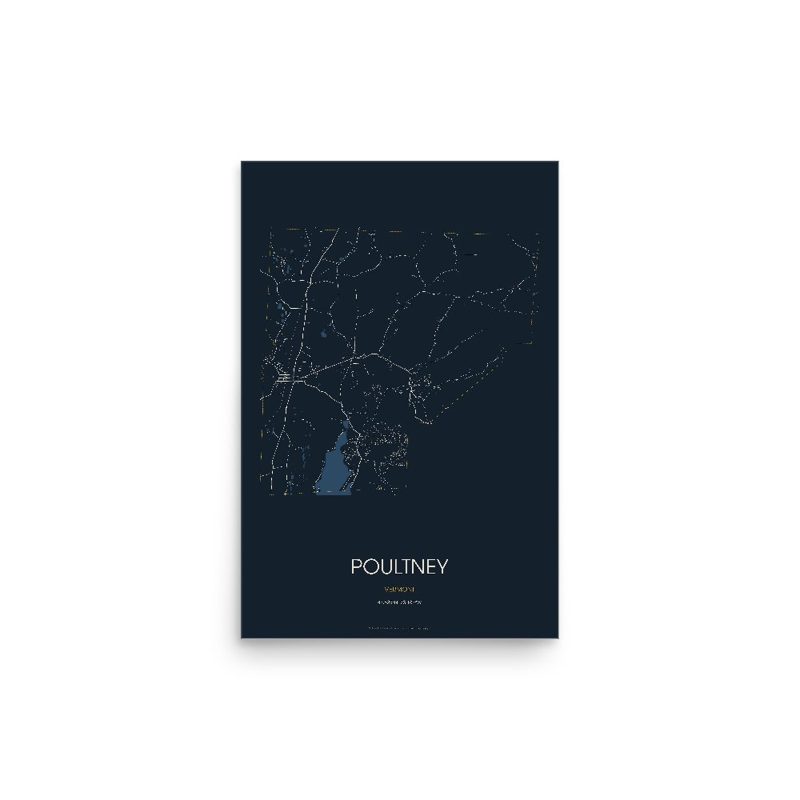Poultney Street Map Poster · Midnight