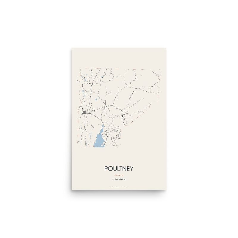 Poultney Street Map Poster · Linen