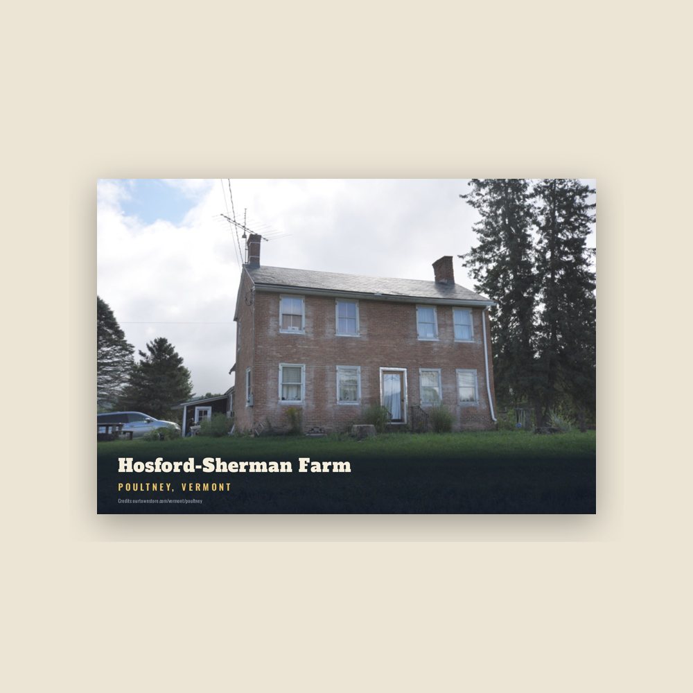 Poultney Hosford-Sherman Farm Postcard