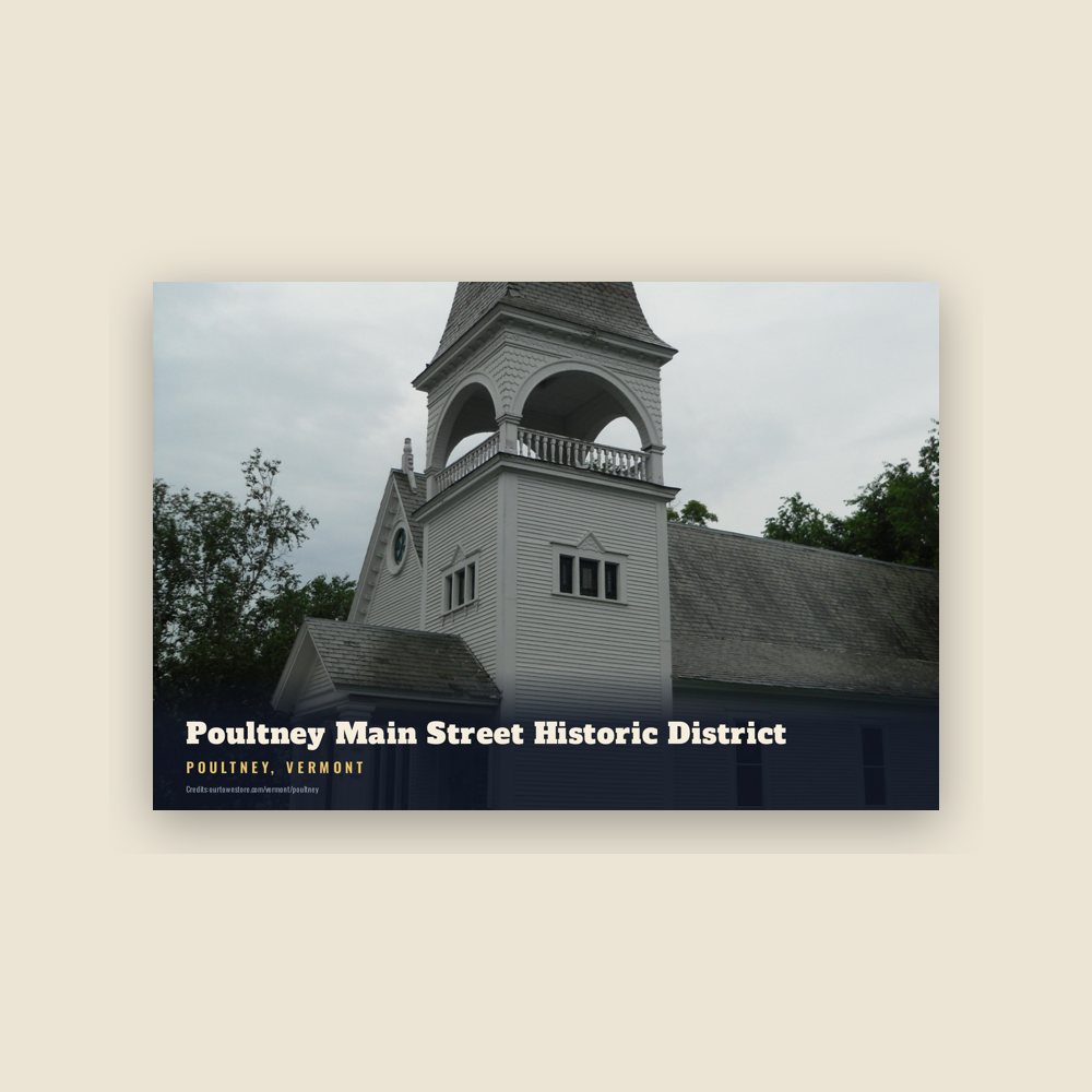 Poultney Poultney Main Street Historic District Postcard