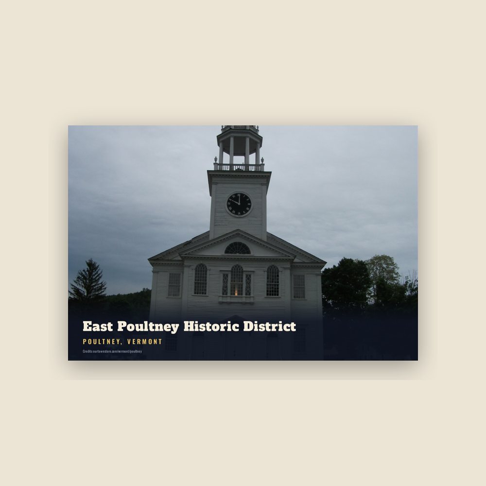 Poultney East Poultney Historic District Postcard