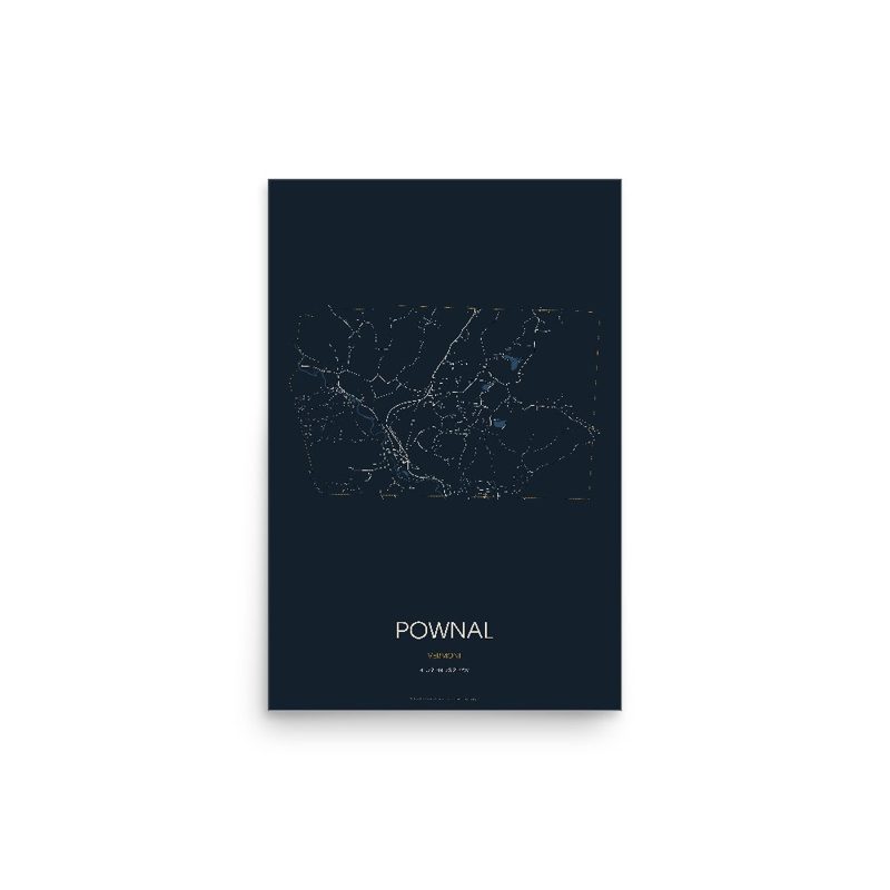 Pownal Street Map Poster · Midnight