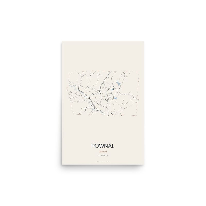 Pownal Street Map Poster · Linen