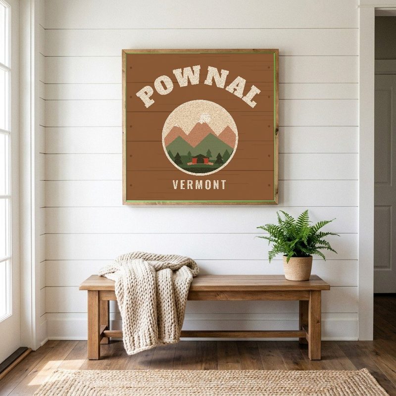 Pownal Hometown Wood Sign