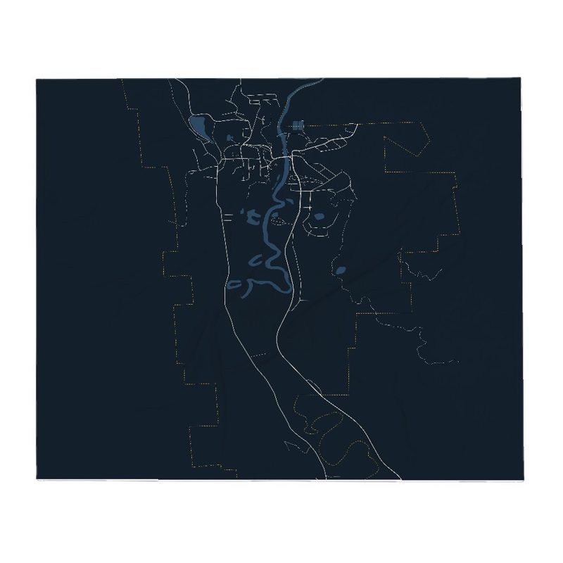 Proctor Street Map Throw Blanket