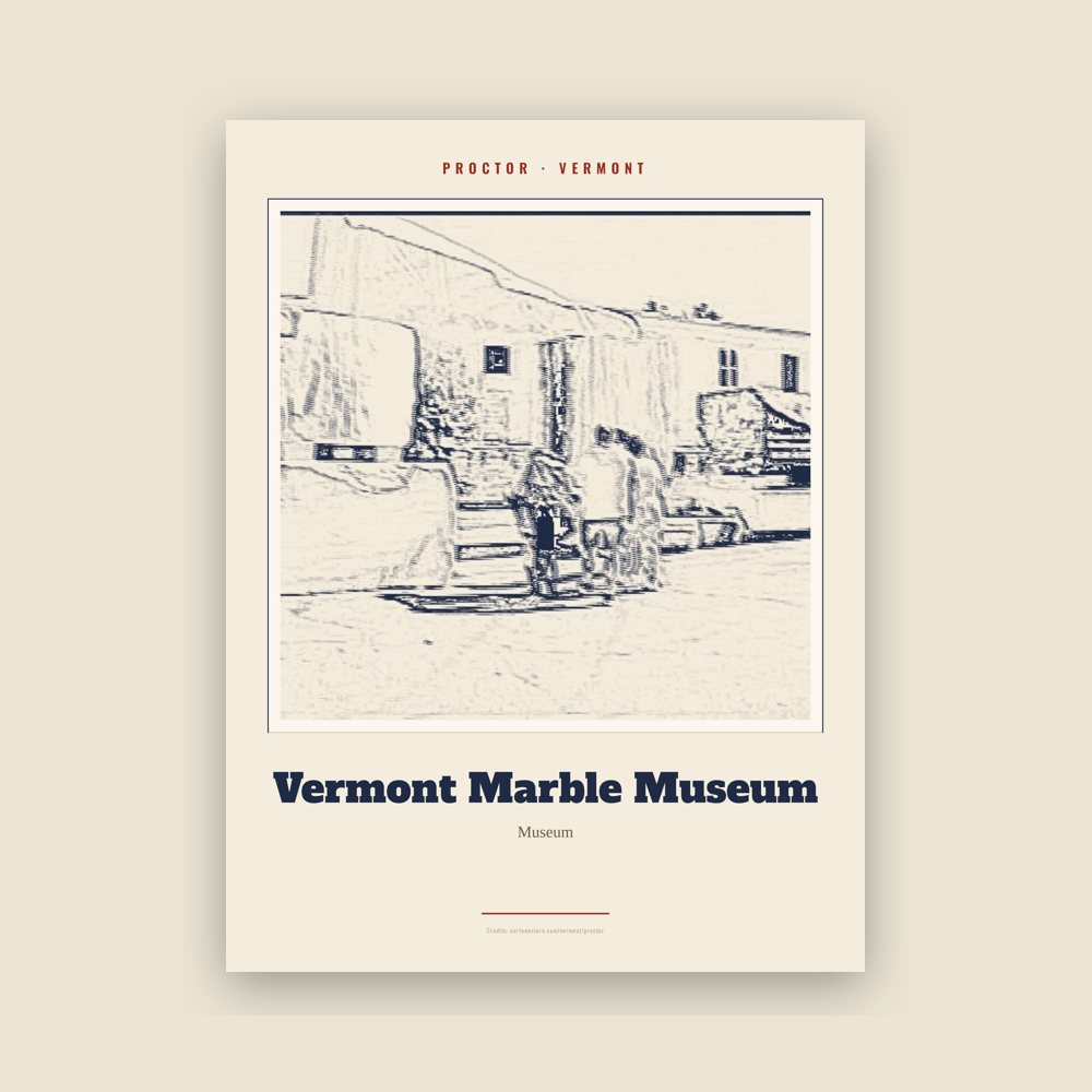 Proctor Vermont Marble Museum Landmark Print