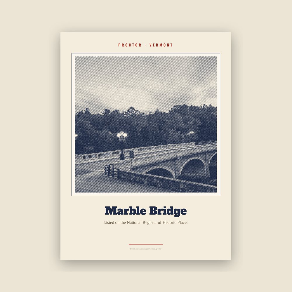 Proctor Marble Bridge Landmark Print