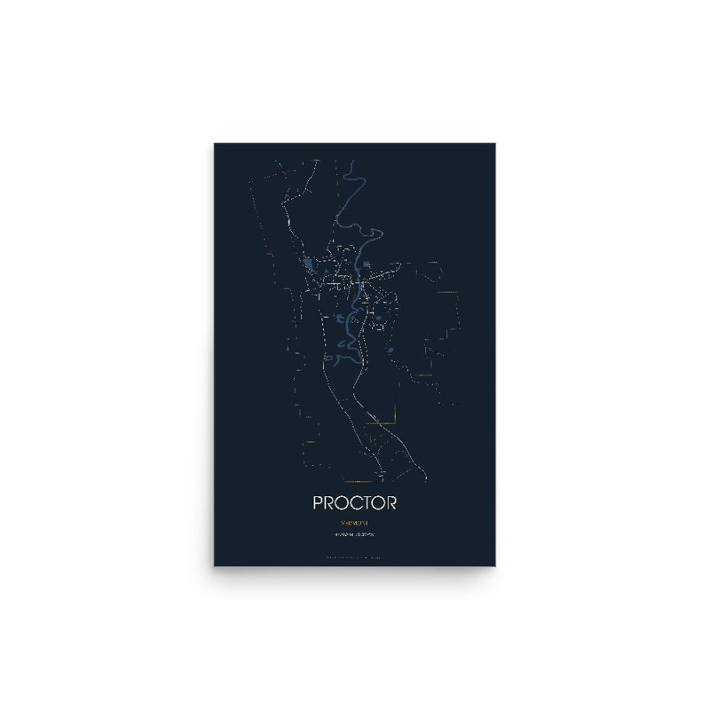 Proctor Street Map Poster · Midnight