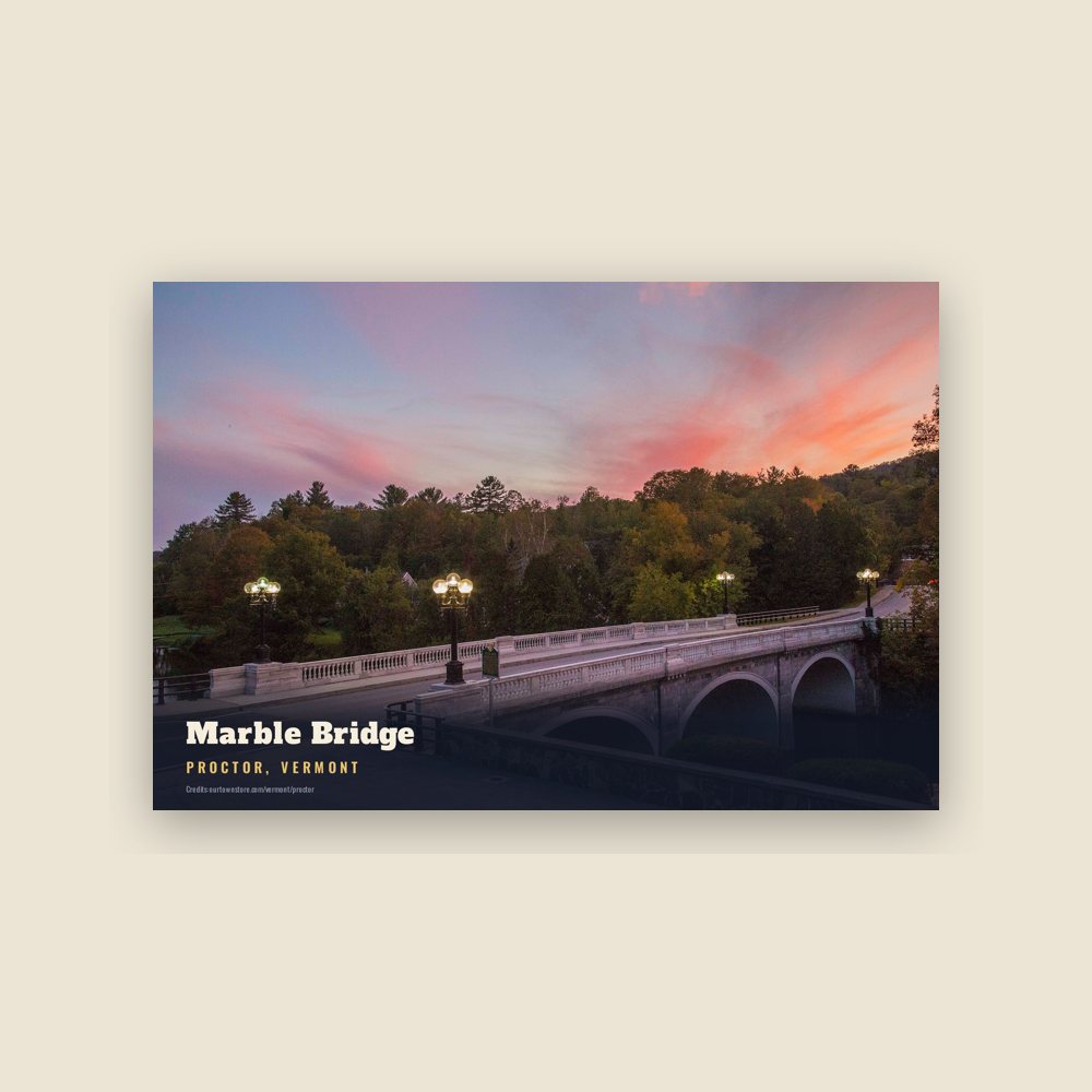 Proctor Marble Bridge Postcard