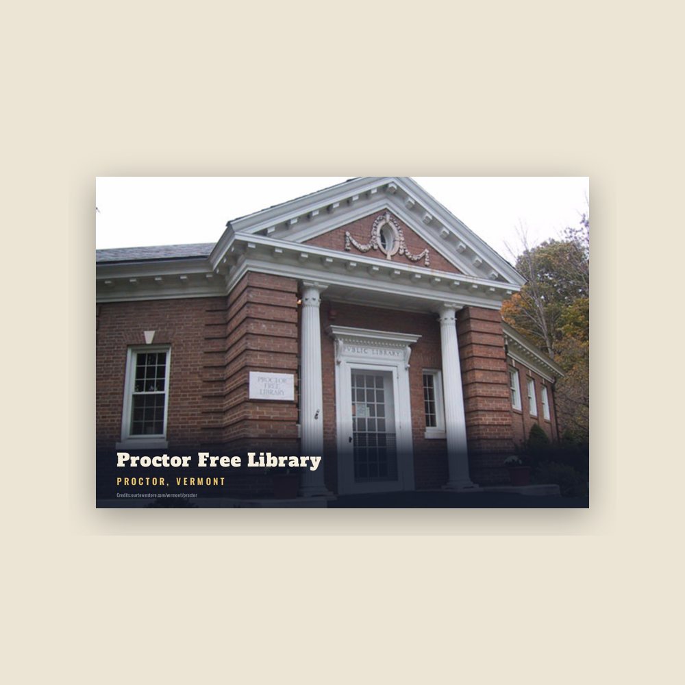 Proctor Proctor Free Library Postcard