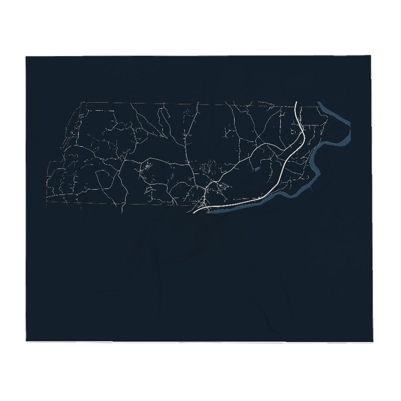 Putney Street Map Throw Blanket