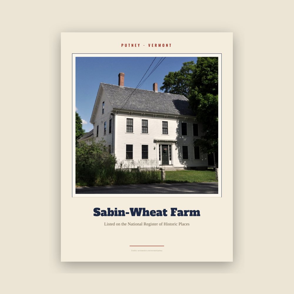 Putney Sabin-Wheat Farm Landmark Print