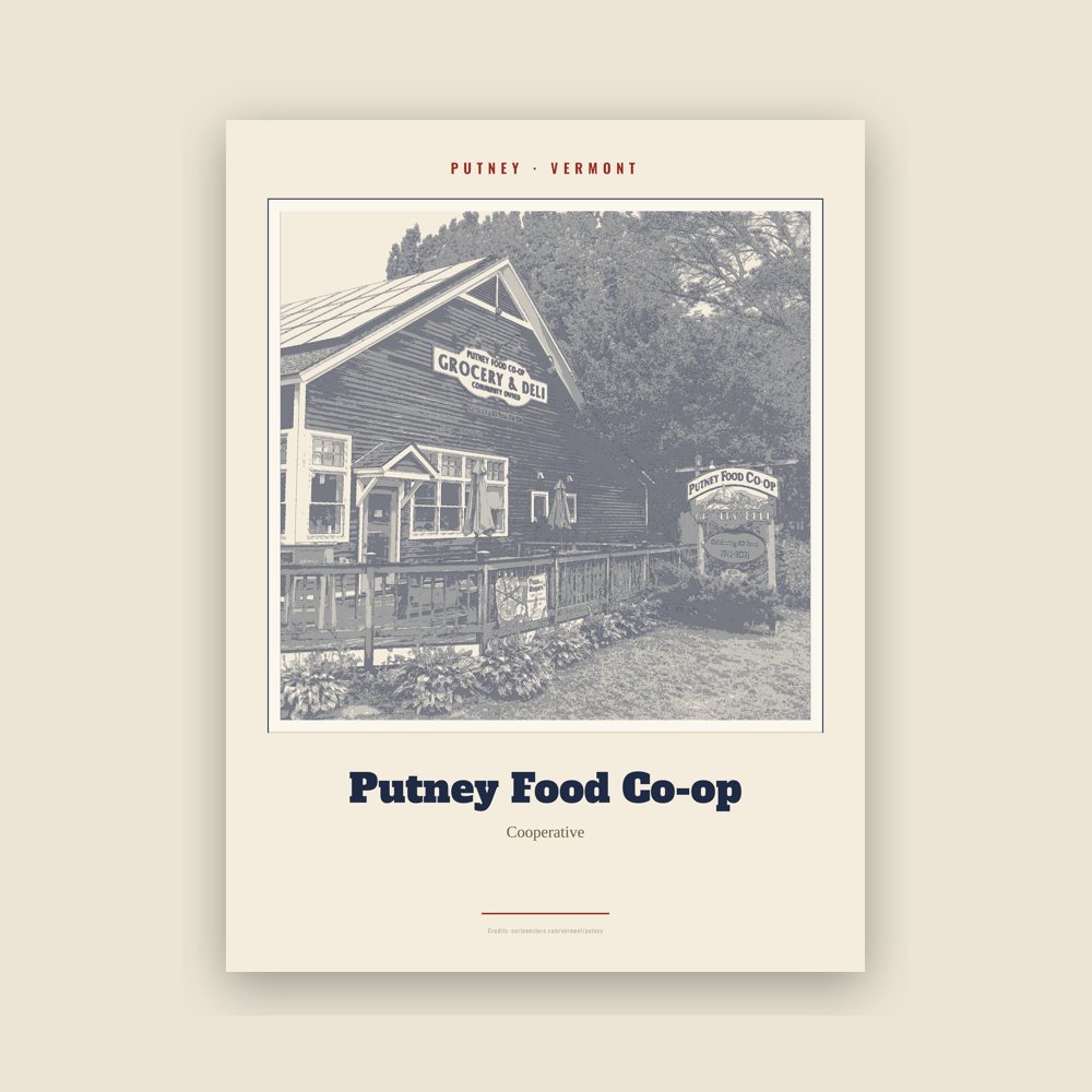 Putney Putney Food Co-op Landmark Print