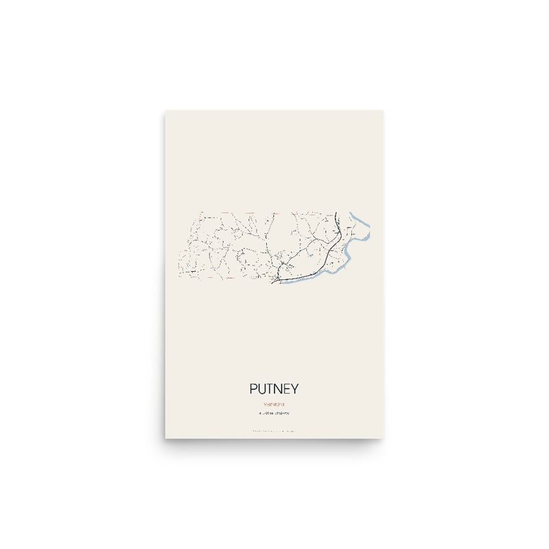 Putney Street Map Poster · Linen