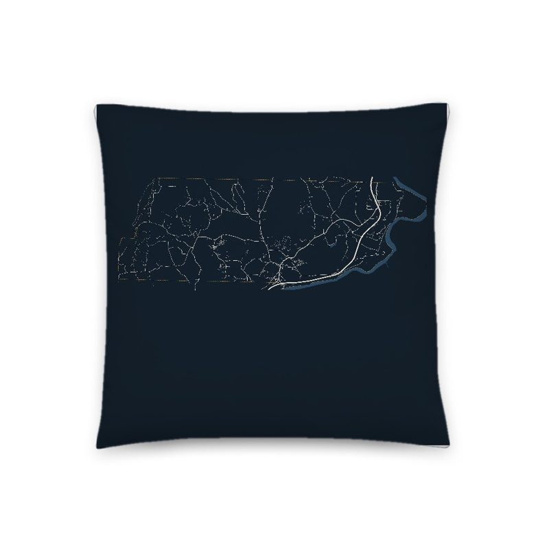 Putney Map Throw Pillow