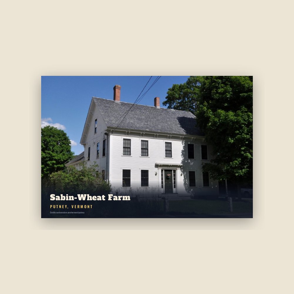 Putney Sabin-Wheat Farm Postcard