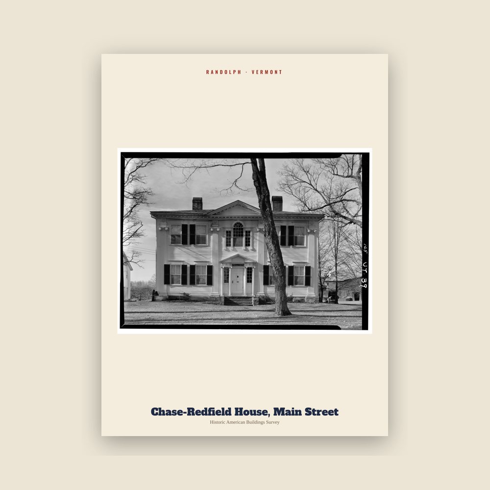 Randolph Chase-Redfield House, Main Street Archive Print