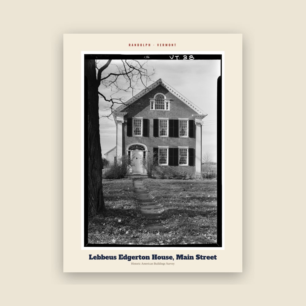 Randolph Lebbeus Edgerton House, Main Street Archive Print