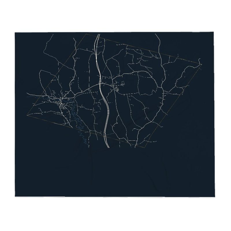 Randolph Street Map Throw Blanket