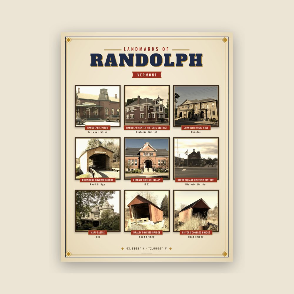 Randolph Landmarks Photo Poster