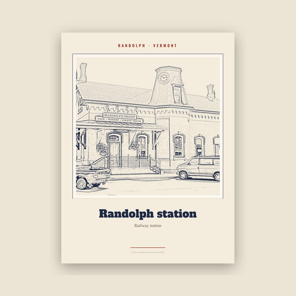 Randolph Randolph station Landmark Print