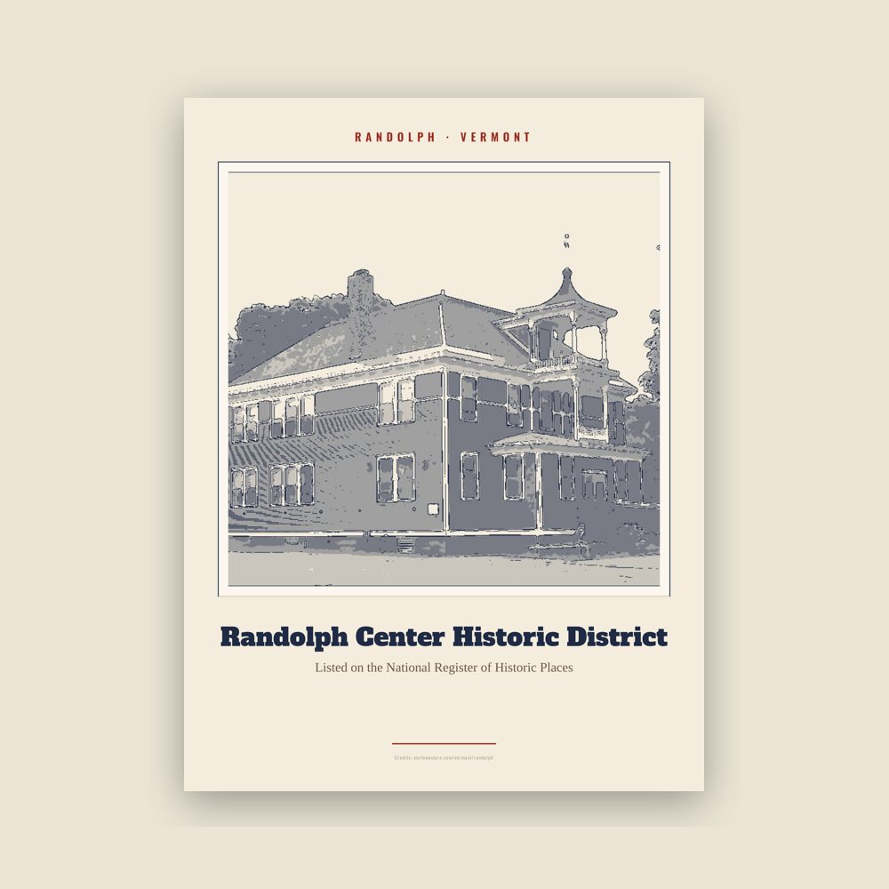 Randolph Randolph Center Historic District Landmark Print