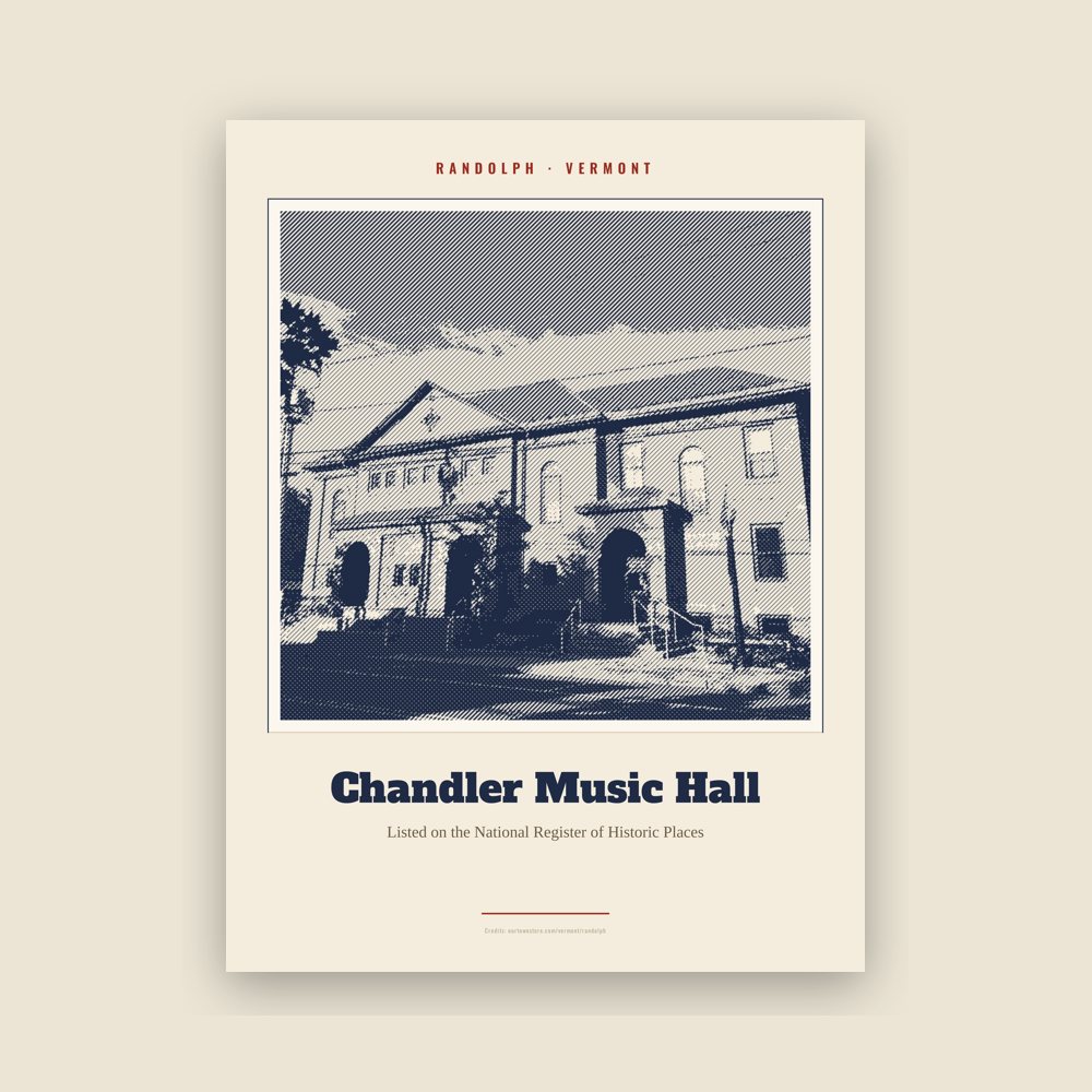 Randolph Chandler Music Hall Landmark Print